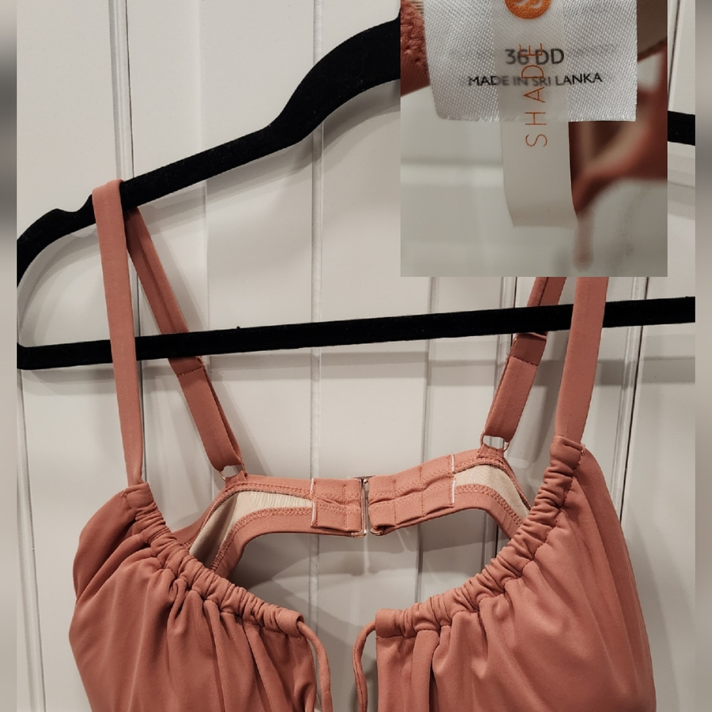 Shapermint Pink Bra with Adjustable Straps and Ruched Neckline
